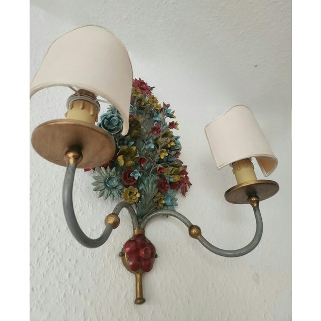 Large Vintage Gild Wall Lamp from CIANI Firenze, Italy, 1960s, Set of 3 For Sale - Image 16 of 18