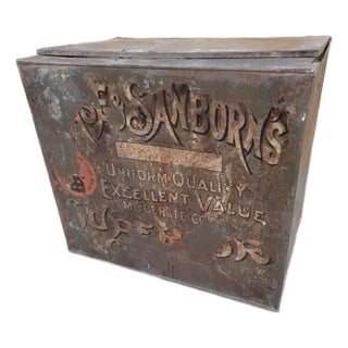 Mid 20th Century Antique Chase & Sanborn Large Coffee Tin For Sale