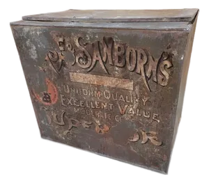 Mid 20th Century Antique Chase & Sanborn Large Coffee Tin