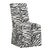 Cream Slipcover Dining Chair in Cream Black Linen Zebra For Sale - Image 8 of 8