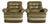 English-Style Toadstool Chairs in Olive Green Velvet, 1960s, Set of 2 For Sale