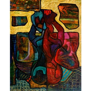 Hassan Ertugrul Kahraman, Nude with Her Back to the Sun, Acrylic on Panel For Sale