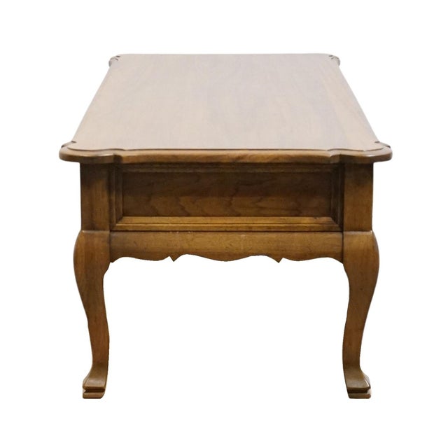 Willett Furniture Solid Walnut Country French Style 54" Accent Coffee Table For Sale - Image 10 of 12