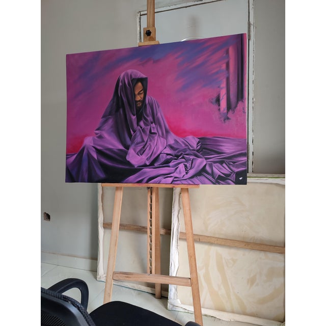 Franz Hagenauer Sanctuary Iv, Oil on Canvas, Unique Contemporary Painting, Franklin Ifeanyi Igwenagu (2025) For Sale - Image 4 of 7