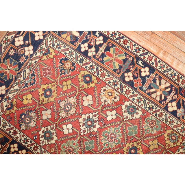 19th Century Antique Caucasian Shirvan Rug, 3'7'' X 4'9'' For Sale - Image 9 of 10