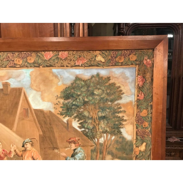 Late 19th Century 19th Century French Hand-Painted Pastoral Canvas After David Teniers For Sale - Image 5 of 7