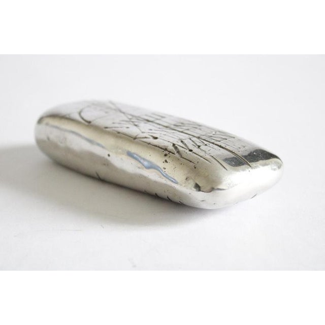 Metal Post-Modern Abstract Pewter Sculpture by Walter Valentini, 1980 For Sale - Image 7 of 18