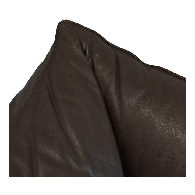 Le Bambole 3-Seater Sofa in Dark Brown Leather by Mario Bellini for B&B Italia, 1970s For Sale