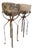 19th Century Carved Stone Planters on Wrought Iron Stands, 1880, Set of 2 For Sale