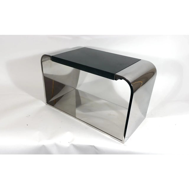 Stanley Jay Friedman for Brueton Steel and Granite "Eclipse" Low Coffee Table For Sale In Philadelphia - Image 6 of 11