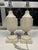 Mid 20th Century Pair Midcentury Urn Brass and Ceramic Table Lamps For Sale - Image 5 of 12