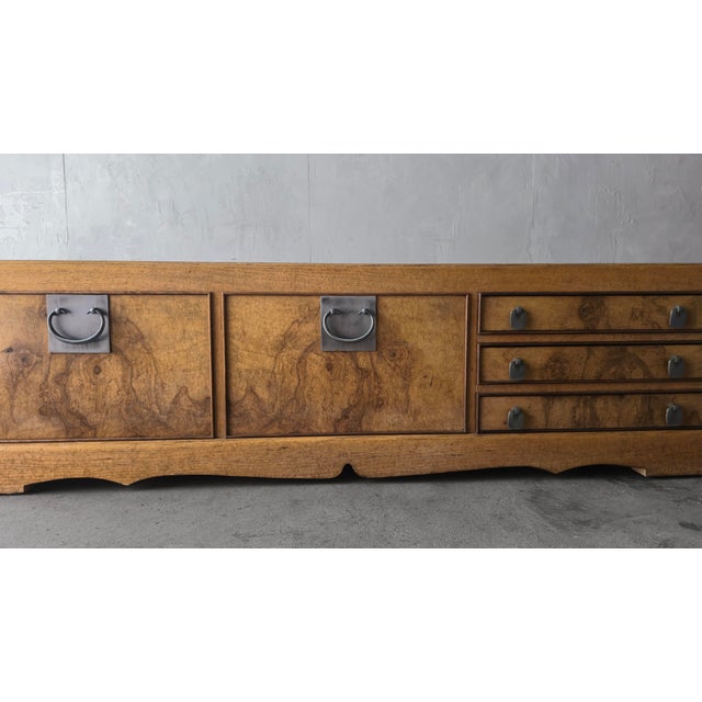 Large Scale Vintage Burl Double Sided Coffee Table For Sale In Las Vegas - Image 6 of 7