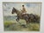 Wood British Sporting School, Circa 1990 – The Huntsman on a Bay Hunter – Equestrian Watercolor Gilt Framed & Mounted For Sale - Image 7 of 11