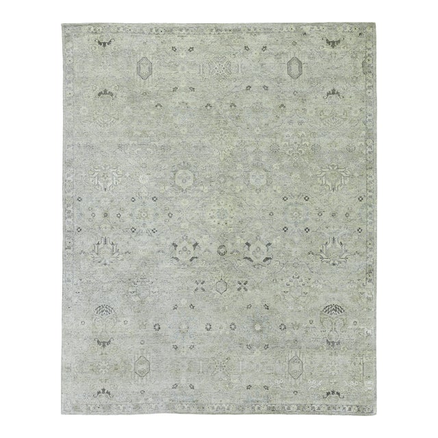 Rugs Evie Hand Knotted Wool Gray & Beige - 10'x14' For Sale