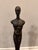 Late 20th Century Pair of Giacometti Style Male & Female Figural Sculptures on Marble Bases For Sale - Image 13 of 17