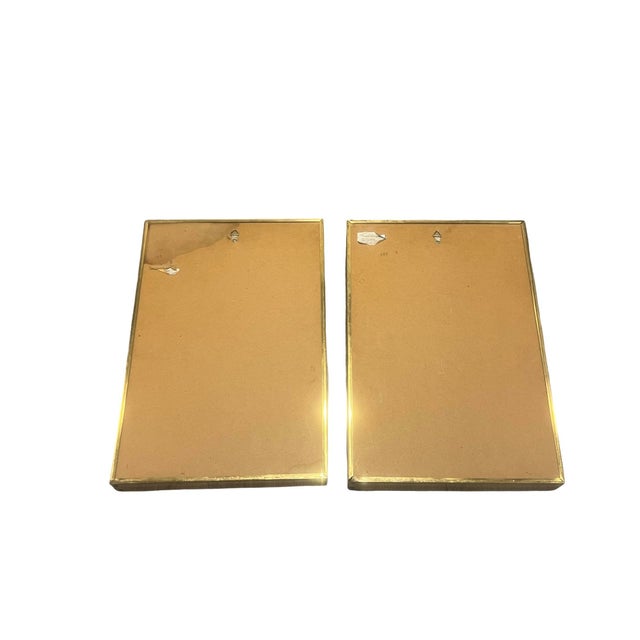 Vintage 1970s Postmodern 80s 3d Brass Wall Art Mechanical Mirror Works Inc Glass For Sale - Image 12 of 12