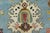 Oushak Rug 8'1'' X 9'9'' Blue Wool Traditional Hand-Knotted Oriental Carpet For Sale - Image 9 of 12