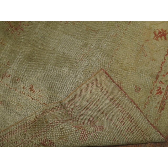 19th Century Distressed Turkish Oushak - 10'5" x 11' For Sale - Image 10 of 11