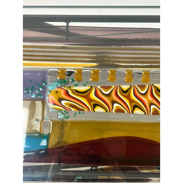 Glass Sabra Richards Art Glass & Steel Sculptural Console Table, Signed & Dated 2008 For Sale - Image 7 of 18