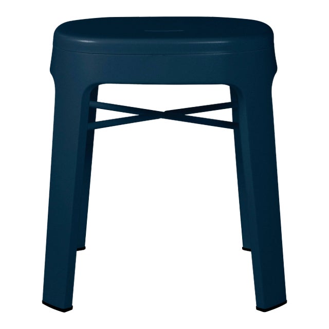 RS Barcelona Ombra Indoor/Outdoor Low Stool, Blue For Sale