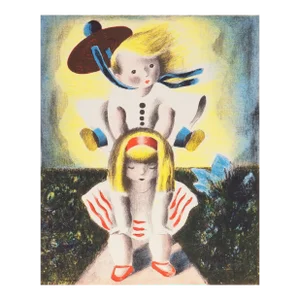 'Greta & Grace' by Nura Ulreich, Art Deco, Woman Artist, Art Institute of Chicago, Art Students League, Paris, Salon d'Automne