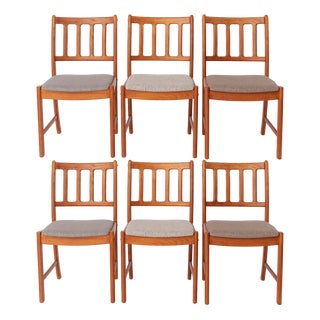 Mid-Century Modern Danish Teak Dining Chairs by Uldum Møbelfabrik, 1960s, Set of 6 For Sale