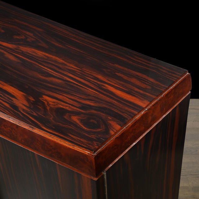 Art Deco Rosewood, Burled Carpathian Elm & Acacia Sideboard W/ Nickled Bronze For Sale - Image 17 of 18
