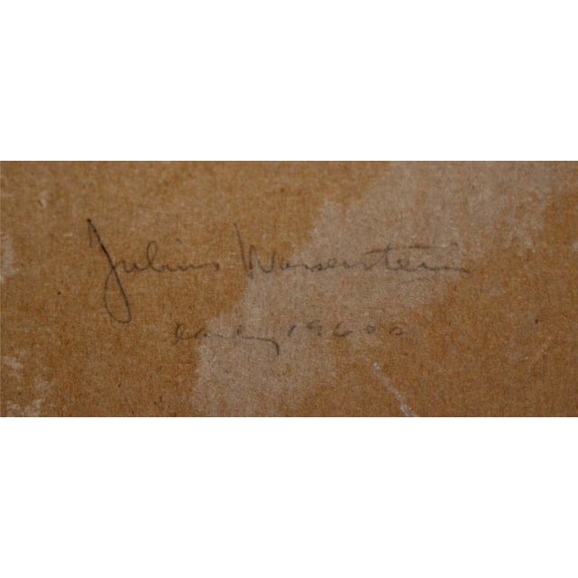 Abstract Expression in Black by Julius Wasserstein For Sale In Monterey, CA - Image 6 of 7