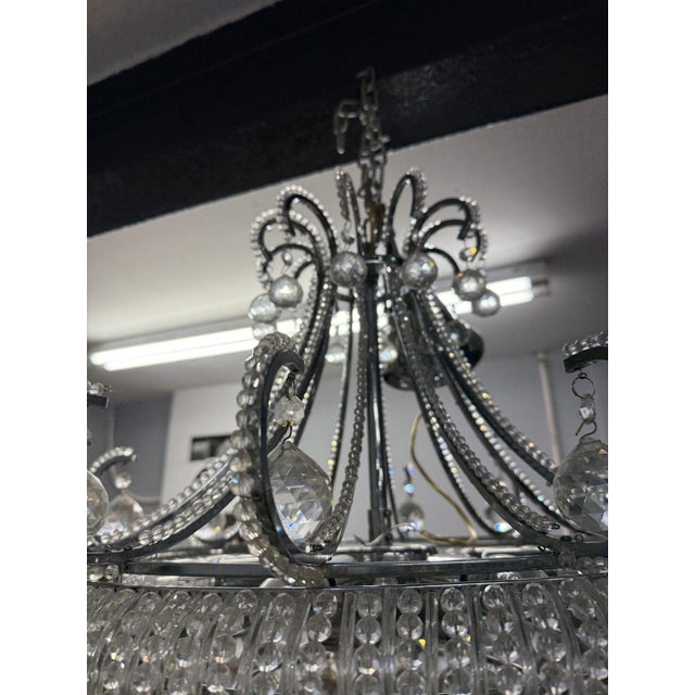 Vintage Crystal Chandelier, 1970s For Sale - Image 3 of 7
