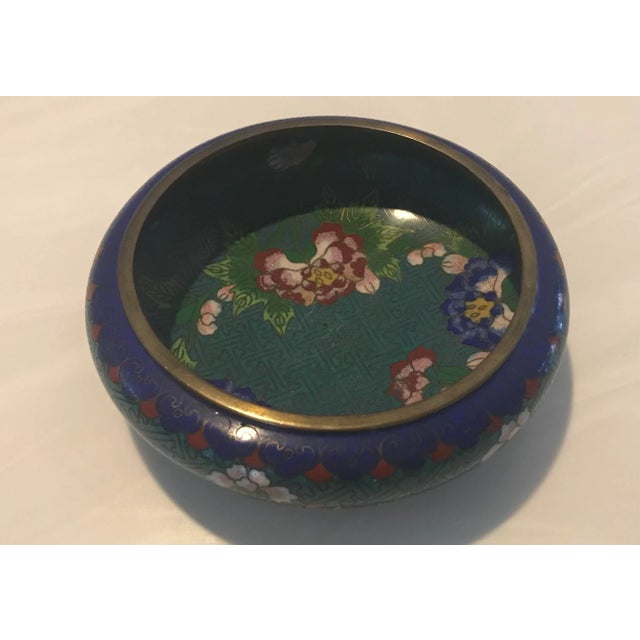 Early 20th Century Vintage Cloisonné Shallow Bowl For Sale - Image 5 of 6