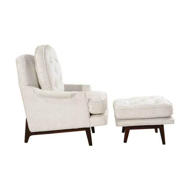 Edward Wormley for Dunbar Janus Collection Chair and Footstool, C. 1950s For Sale - Image 13 of 13