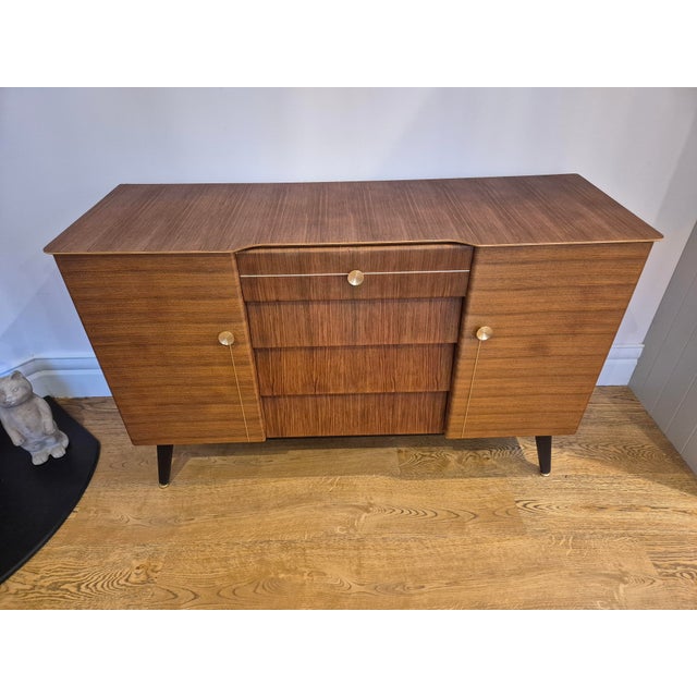 Mid-Century Walnut Beehive Sideboard from Beautility, 1960s For Sale - Image 4 of 18