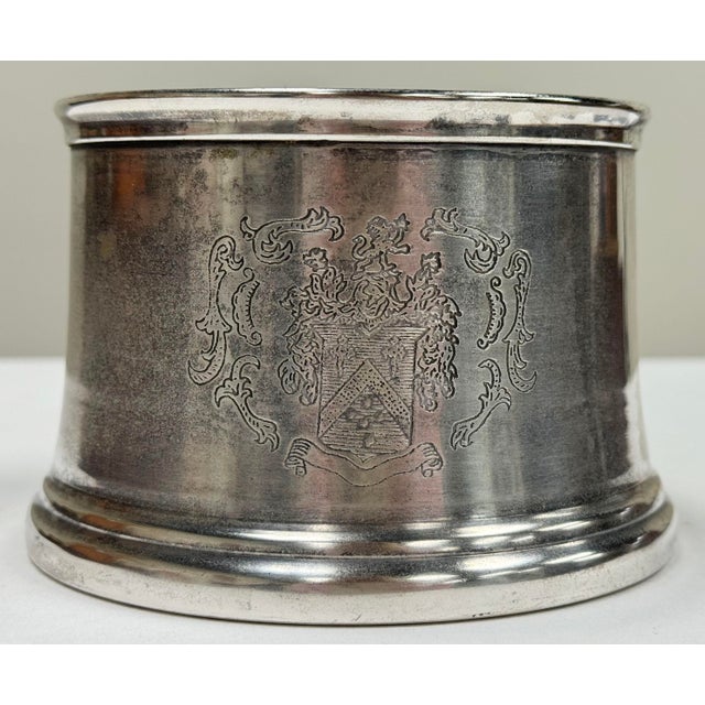 Vintage Silver Tone Wine Bottle Coaster For Sale In Kansas City - Image 6 of 7