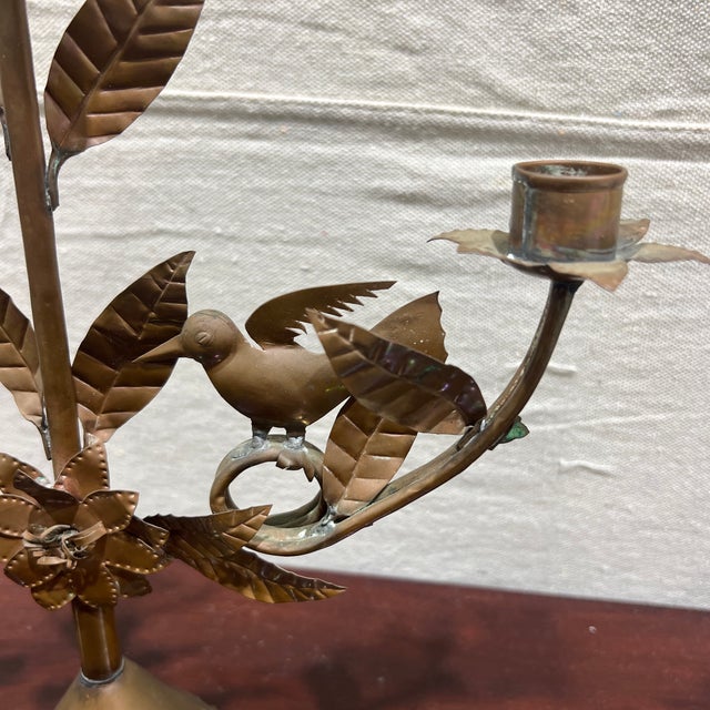 Mexican Mexican Copper Candleabra For Sale - Image 3 of 6