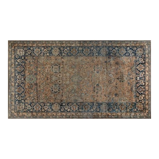 Fine Antique Persian Kirman Handmade Wool Carpet For Sale
