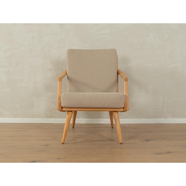 Mid-Century Modern Vintage Armchair in Beech, 1950s For Sale - Image 3 of 10