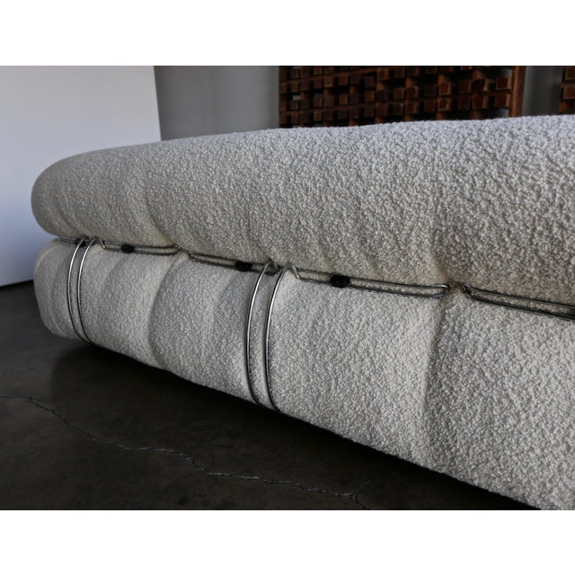 Late 20th Century Afra & Tobia Scarpa Soriana Sofa for Cassina in Bouclé For Sale - Image 9 of 13