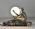 French Art Deco Lamp with Lady and Glass Globe Shade, 1920s For Sale - Image 14 of 16