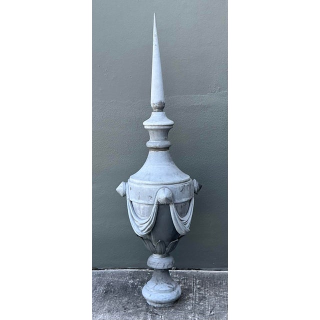 Vintage Boho Zinc Architectural Spire For Sale - Image 10 of 12