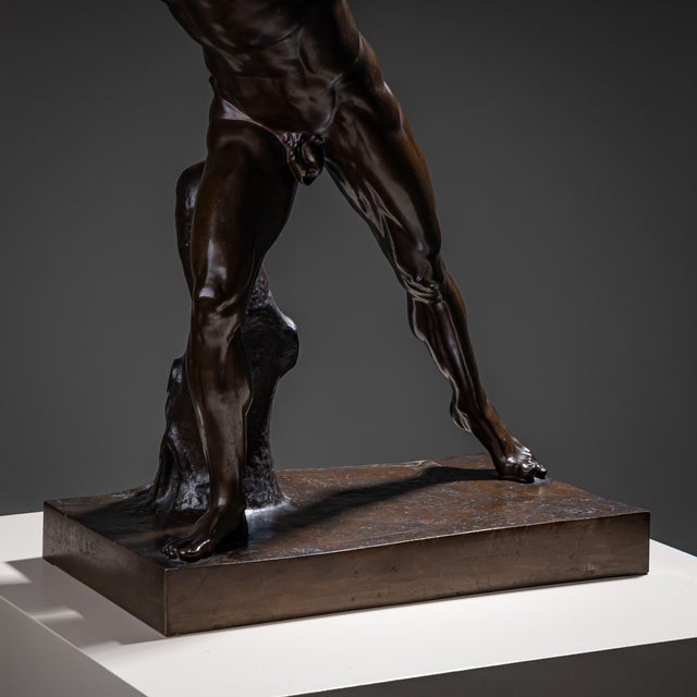 Late 19th Century Borghese Gladiator in Bronze, Foundry F. Barbedienne, 2nd Half 19th Century For Sale - Image 5 of 16