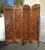 Vintage Oriental Asian Brown Hand Carved Wood Four Panel Screen ~ Room Divider For Sale - Image 11 of 17