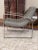 Modern Leather Lounge Chair W/Channel Stitching For Sale - Image 9 of 13