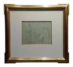 Leon Augustin Lhermitte -3 Women & a Child - Original Pencil Drawing -C1880s