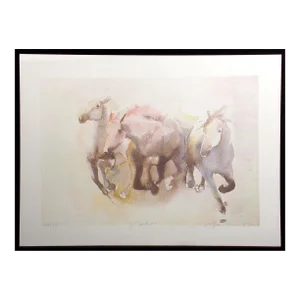 Beatrice Bulteau "Ballet" Signed Serigraph Fine Art, Horses, France