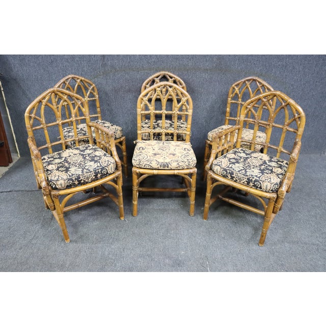 McGuire Bamboo Style Dining Chairs/6 Chairish