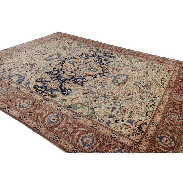Rug & Kilim Oversized Antique Tabriz Persian Rug With Florals and Medallion From Rug & Kilim For Sale - Image 4 of 8
