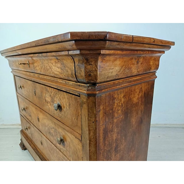 Wood Antique Louis Philippe Chest of Drawers For Sale - Image 7 of 18