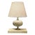 French Art Deco Travertine Table Lamp For Sale