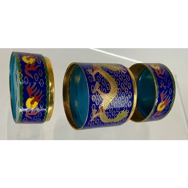 Vintage Chinese Cloisonné Jewelry Box With Dragons. For Sale - Image 10 of 10