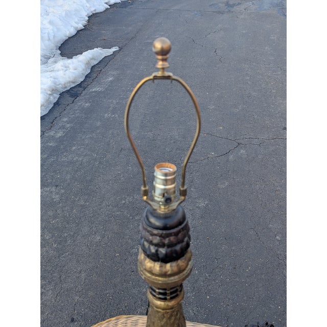 Vintage Unique Ornate Art Deco Style Table Lamps - a Pair For Sale - Image 9 of 12